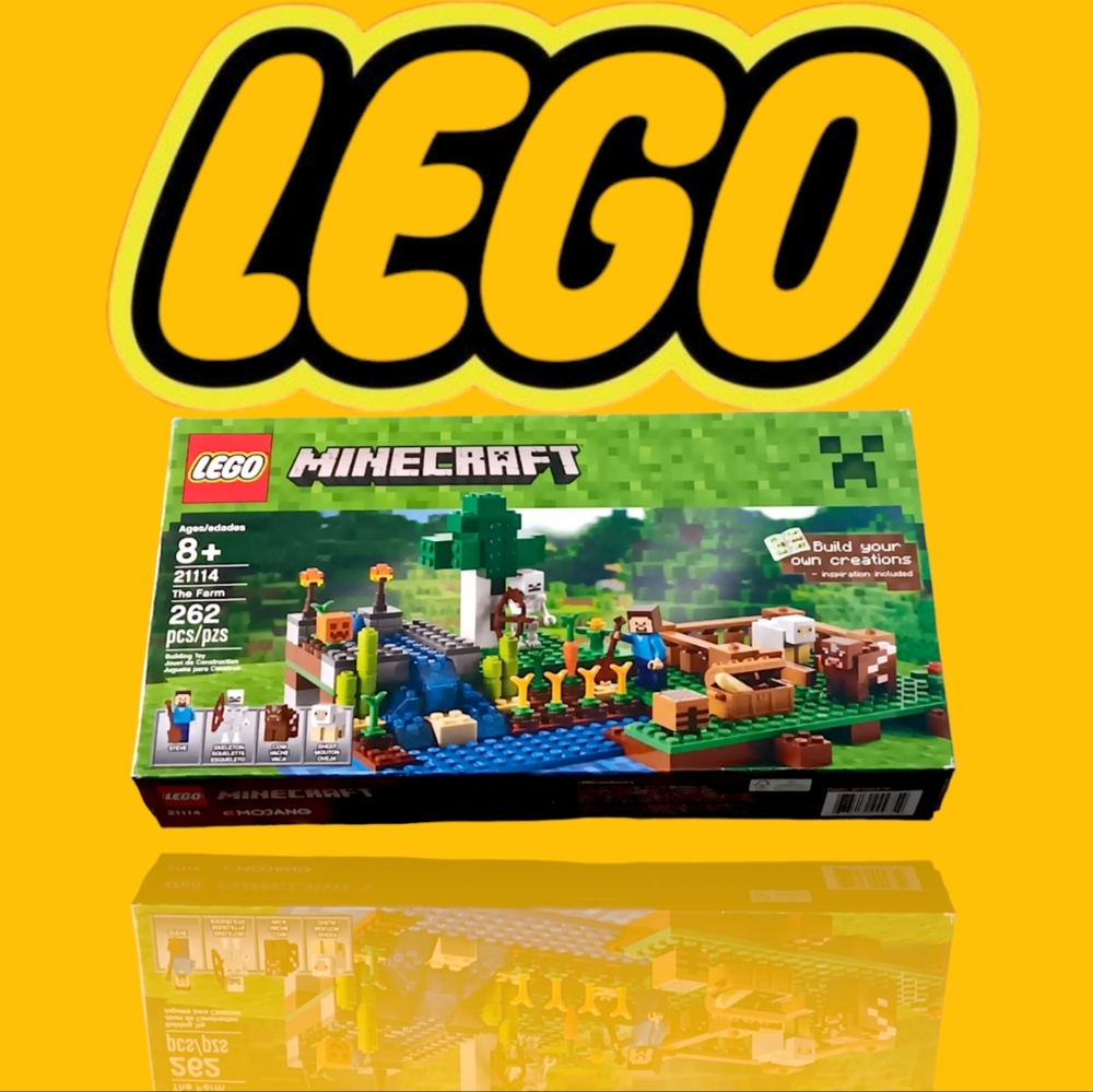 New Legos 21114 Minecraft The Farm Steve Skeleton Cow Sheep Minifigures Retired